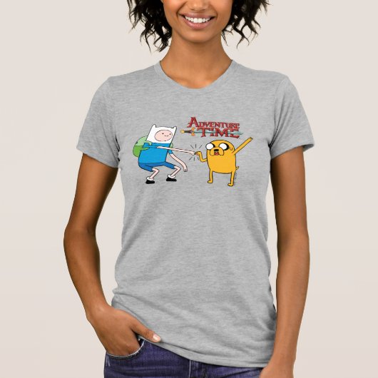 Adventure-tijd | Finn & Jake Fist Bump T-shirt (Voorkant)
