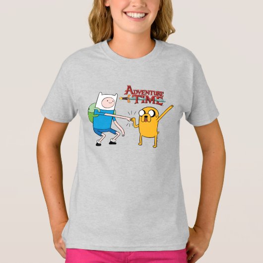 Adventure-tijd | Finn & Jake Fist Bump T-shirt (Voorkant)