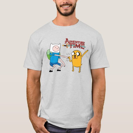 Adventure-tijd | Finn & Jake Fist Bump T-shirt (Voorkant)