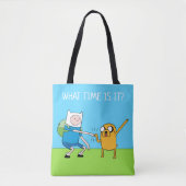 Adventure-tijd | Finn & Jake Fist Bump Tote Bag (Voorkant)