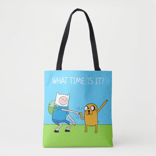Adventure-tijd | Finn & Jake Fist Bump Tote Bag (Voorkant)