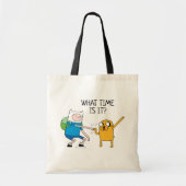 Adventure-tijd | Finn & Jake Fist Bump Tote Bag (Voorkant)
