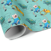 Adventure-tijd | Finn & Jake Play with BMO Cadeaupapier (Rol Hoek)