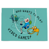 Adventure-tijd | Finn & Jake Play with BMO Groot Cadeauzakje (Voorkant)