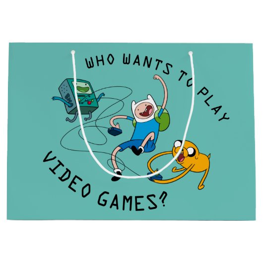 Adventure-tijd | Finn & Jake Play with BMO Groot Cadeauzakje (Voorkant)