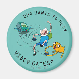 Adventure-tijd   Finn & Jake Play with BMO Magneet