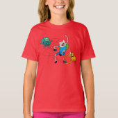 Adventure-tijd | Finn & Jake Play with BMO T-shirt (Voorkant)