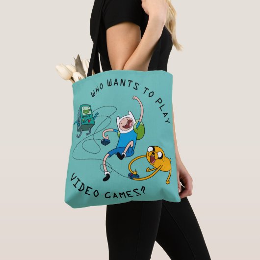 Adventure-tijd | Finn & Jake Play with BMO Tote Bag (Dichtbij)