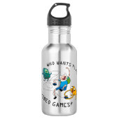 Adventure-tijd | Finn & Jake Play with BMO Waterfles (Voorkant)