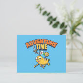 Adventure-tijd | Finn Riding Jake Briefkaart (Staand voorkant)
