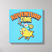 Adventure-tijd | Finn Riding Jake Canvas Afdruk (Voorkant)