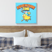 Adventure-tijd | Finn Riding Jake Canvas Afdruk (Insitu (Slaapkamer))