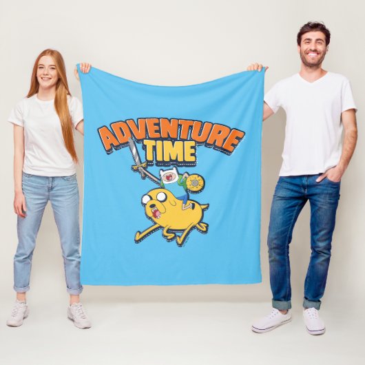Adventure-tijd | Finn Riding Jake Fleece Deken (In situ)