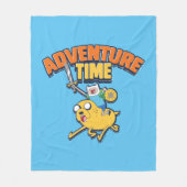 Adventure-tijd | Finn Riding Jake Fleece Deken (Voorkant)