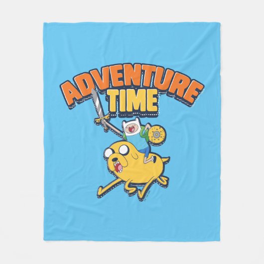 Adventure-tijd | Finn Riding Jake Fleece Deken (Voorkant)