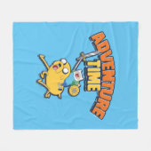 Adventure-tijd | Finn Riding Jake Fleece Deken (Voorkant (Horizontaal))