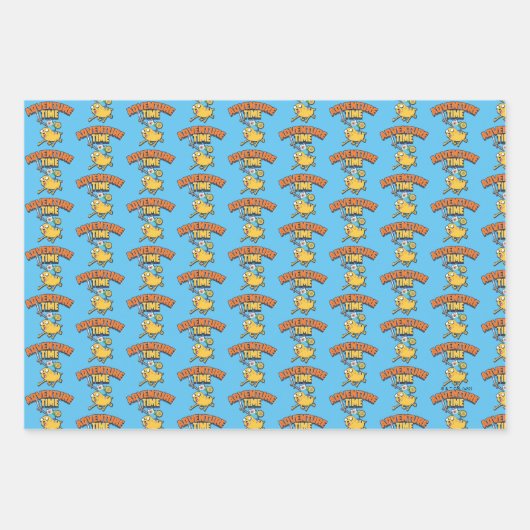 Adventure-tijd | Finn Riding Jake Inpakpapier Vel (Voorkant 2)