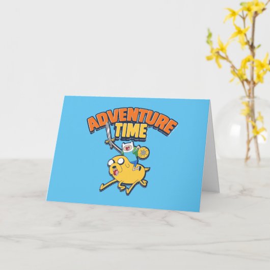 Adventure-tijd | Finn Riding Jake Kaart (Gele Bloem)
