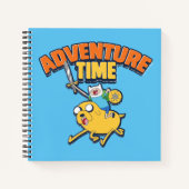 Adventure-tijd | Finn Riding Jake Notitieboek (Voorkant)