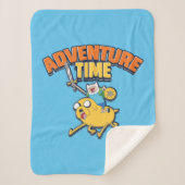 Adventure-tijd | Finn Riding Jake Sherpa Deken (Voorkant)