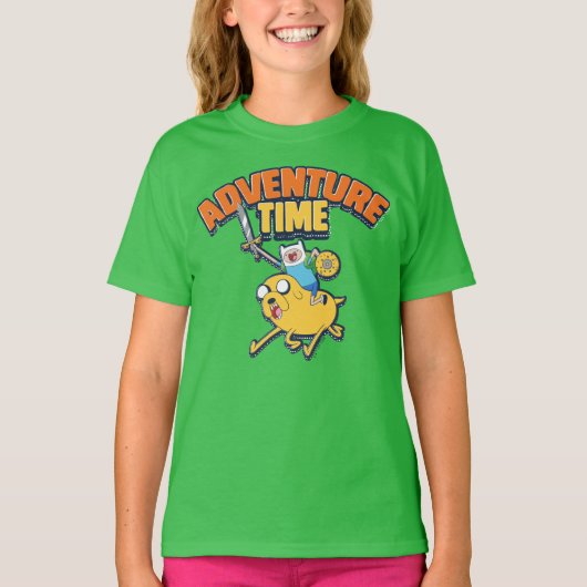 Adventure-tijd | Finn Riding Jake T-shirt (Voorkant)