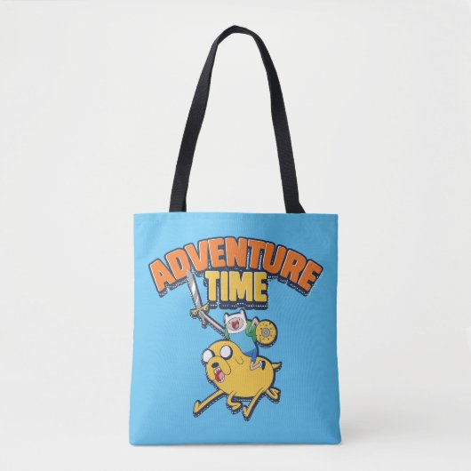 Adventure-tijd | Finn Riding Jake Tote Bag (Voorkant)