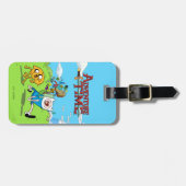 Adventure-tijd | Finn's rugzak, avontuurlijk tandw Bagagelabel (Voorkant horizontaal)