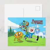 Adventure-tijd | Finn's rugzak, avontuurlijk tandw Briefkaart (Voorkant / Achterkant)