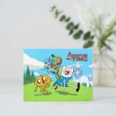 Adventure-tijd | Finn's rugzak, avontuurlijk tandw Briefkaart (Staand voorkant)