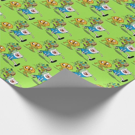 Adventure-tijd | Finn's rugzak, avontuurlijk tandw Cadeaupapier (Hoek)