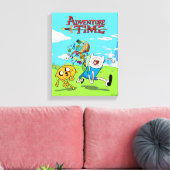 Adventure-tijd | Finn's rugzak, avontuurlijk tandw Canvas Afdruk (Insitu (Woonkamer))