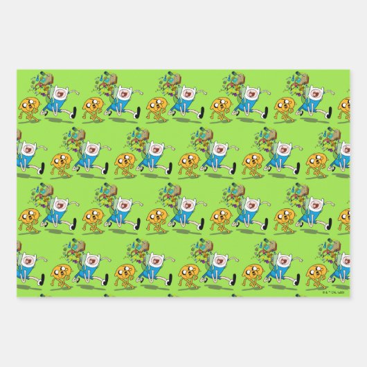 Adventure-tijd | Finn's rugzak, avontuurlijk tandw Inpakpapier Vel (Voorkant)