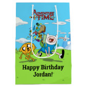 Adventure-tijd | Finn's rugzak, avontuurlijk tandw Medium Cadeauzakje (Achterkant)