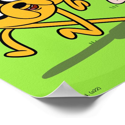 Adventure-tijd | Finn's rugzak, avontuurlijk tandw Poster (Hoek)