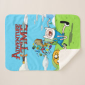 Adventure-tijd | Finn's rugzak, avontuurlijk tandw Sherpa Deken (Voorkant (horizontaal))