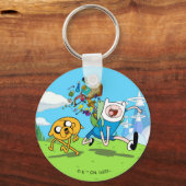 Adventure-tijd | Finn's rugzak, avontuurlijk tandw Sleutelhanger (Voorkant)