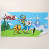 Adventure-tijd | Finn's rugzak, avontuurlijk tandw Strandlaken (Voorkant)