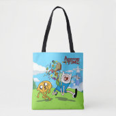 Adventure-tijd | Finn's rugzak, avontuurlijk tandw Tote Bag (Voorkant)
