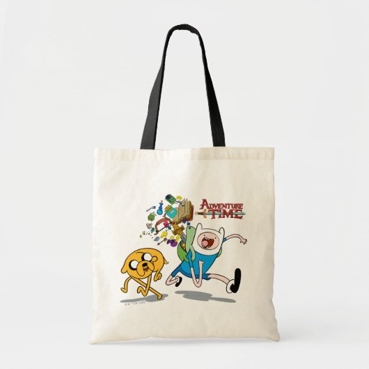 Adventure-tijd | Finn's rugzak, avontuurlijk tandw Tote Bag (Voorkant)