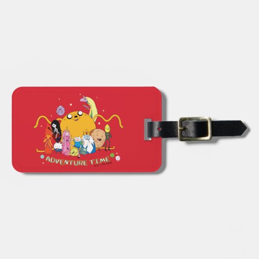 Adventure-tijd | Grafisch grote Jake-groep Bagagelabel (Voorkant horizontaal)