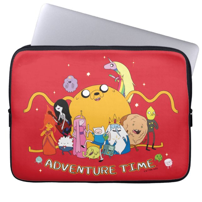 Adventure-tijd | Grafisch grote Jake-groep Laptop Sleeve (Voorkant)