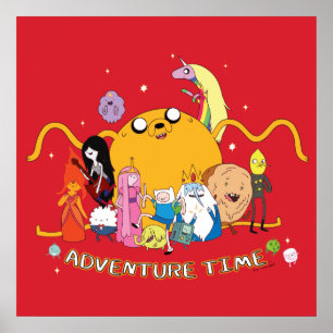 Adventure-tijd Grafisch grote Jake-groep Poster