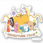 Adventure-tijd | Grafisch grote Jake-groep Sticker (Voorkant)