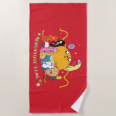 Adventure-tijd | Grafisch grote Jake-groep Strandlaken (Voorkant)