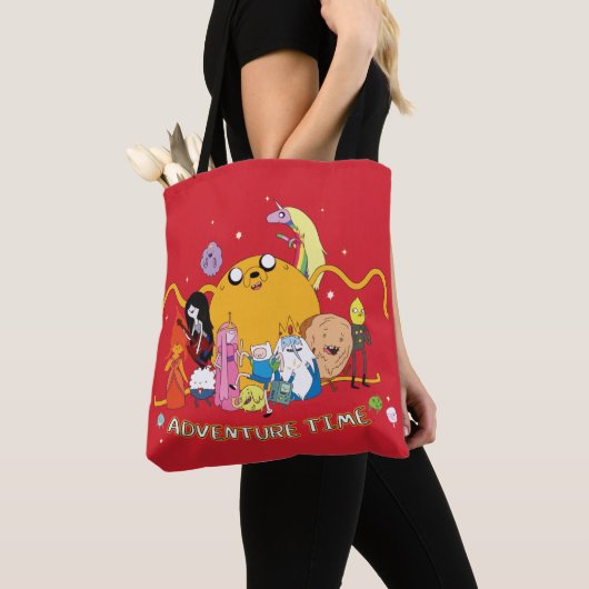 Adventure-tijd | Grafisch grote Jake-groep Tote Bag (Dichtbij)