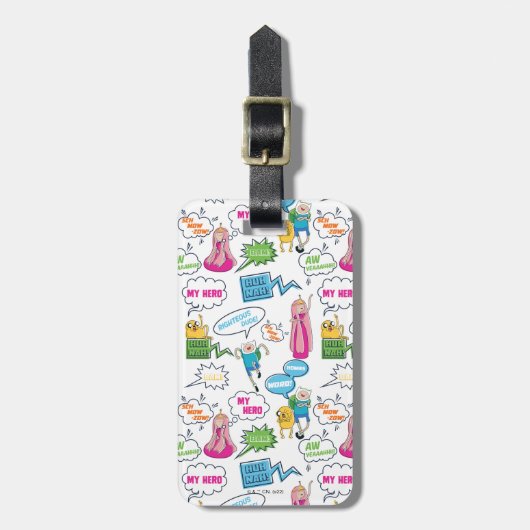 Adventure-tijd | Het Patroon van de Vraag van het Bagagelabel (Voorkant verticaal)