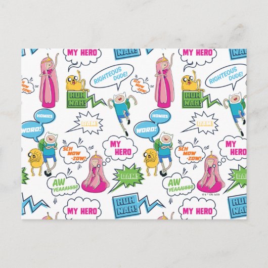 Adventure-tijd | Het Patroon van de Vraag van het  Briefkaart (Voorkant)