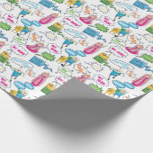 Adventure-tijd | Het Patroon van de Vraag van het  Cadeaupapier (Hoek)