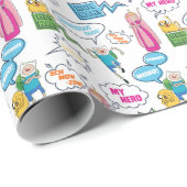 Adventure-tijd | Het Patroon van de Vraag van het  Cadeaupapier (Rol Hoek)