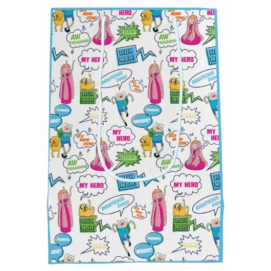 Adventure-tijd | Het Patroon van de Vraag van het Medium Cadeauzakje (Achterkant)